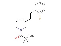 3-[2-(2-fluorophenyl)ethyl]-1-[(1-methylcyclopropyl)carbonyl]piperidine