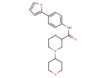 N-[4-(2-furyl)phenyl]-1-(tetrahydro-2H-pyran-4-yl)-3-piperidinecarboxamide