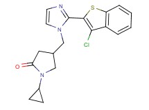 4-{[2-(3-chloro-1-benzothien-2-yl)-1H-imidazol-1-yl]methyl}-1-cyclopropylpyrrolidin-2-one