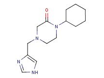 1-cyclohexyl-4-(1H-imidazol-4-ylmethyl)piperazin-2-one