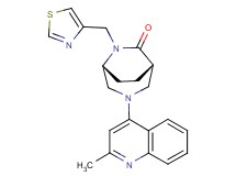 (1S*,5R*)-3-(2-methylquinolin-4-yl)-6-(1,3-thiazol-4-ylmethyl)-3,6-diazabicyclo[3.2.2]nonan-7-one