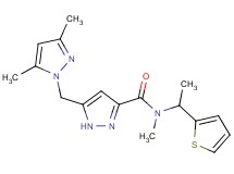 5-[(3,5-dimethyl-1H-pyrazol-1-yl)methyl]-N-methyl-N-[1-(2-thienyl)ethyl]-1H-pyrazole-3-carboxamide