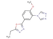 2-ethyl-5-[4-methoxy-3-(4H-1,2,4-triazol-4-yl)phenyl]-1,3,4-oxadiazole