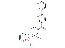 5-{[4-(2-methoxyphenyl)-3,3-dimethyl-1-piperazinyl]carbonyl}-2-(3-pyridinyl)pyrimidine