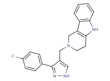 2-{[3-(4-fluorophenyl)-1H-pyrazol-4-yl]methyl}-2,3,4,5-tetrahydro-1H-pyrido[4,3-b]indole