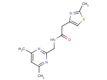 N-[(4,6-dimethyl-2-pyrimidinyl)methyl]-2-(2-methyl-1,3-thiazol-4-yl)acetamide trifluoroacetate