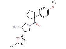(3R*,4S*)-1-{[1-(4-methoxyphenyl)cyclopentyl]carbonyl}-4-(5-methyl-2-furyl)pyrrolidin-3-amine