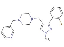 1-{[3-(2-fluorophenyl)-1-methyl-1H-pyrazol-4-yl]methyl}-4-(3-pyridinylmethyl)piperazine
