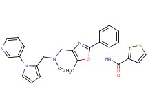 N-(2-{5-methyl-4-[(methyl{[1-(3-pyridinyl)-1H-pyrrol-2-yl]methyl}amino)methyl]-1,3-oxazol-2-yl}phenyl)-3-thiophenecarboxamide