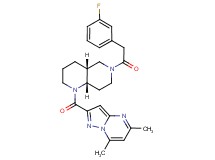 (4aR*,8aS*)-1-[(5,7-dimethylpyrazolo[1,5-a]pyrimidin-2-yl)carbonyl]-6-[(3-fluorophenyl)acetyl]decahydro-1,6-naphthyridine