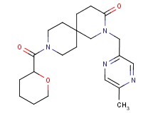 2-[(5-methylpyrazin-2-yl)methyl]-9-(tetrahydro-2H-pyran-2-ylcarbonyl)-2,9-diazaspiro[5.5]undecan-3-one