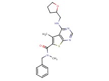 N-benzyl-N,5-dimethyl-4-[(tetrahydro-2-furanylmethyl)amino]thieno[2,3-d]pyrimidine-6-carboxamide