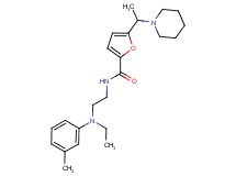 N-{2-[ethyl(3-methylphenyl)amino]ethyl}-5-(1-piperidin-1-ylethyl)-2-furamide