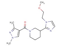 1-[(1,3-dimethyl-1H-pyrazol-4-yl)carbonyl]-3-[1-(2-methoxyethyl)-1H-imidazol-2-yl]piperidine