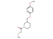 3-[(4-methoxyphenoxy)methyl]-1-[(methylthio)acetyl]piperidine