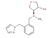 (3R*,4S*)-4-{methyl[2-(1H-pyrazol-1-ylmethyl)benzyl]amino}tetrahydrofuran-3-ol