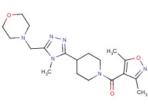 4-[(5-{1-[(3,5-dimethylisoxazol-4-yl)carbonyl]piperidin-4-yl}-4-methyl-4H-1,2,4-triazol-3-yl)methyl]morpholine