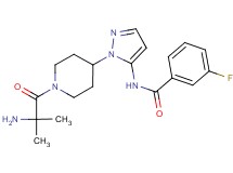 3-fluoro-N-{1-[1-(2-methylalanyl)-4-piperidinyl]-1H-pyrazol-5-yl}benzamide hydrochloride