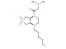 2-[(4aR*,7aS*)-4-(5-fluoropentyl)-6,6-dioxidohexahydrothieno[3,4-b]pyrazin-1(2H)-yl]-N,N-dimethyl-2-oxoethanamine