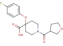 4-(4-fluorophenoxy)-1-(tetrahydrofuran-3-ylcarbonyl)piperidine-4-carboxylic acid