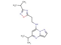 5-isopropyl-N-[2-(3-isopropyl-1,2,4-oxadiazol-5-yl)ethyl]pyrazolo[1,5-a]pyrimidin-7-amine