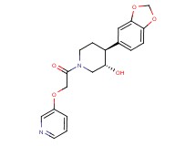 (3S*,4S*)-4-(1,3-benzodioxol-5-yl)-1-[(pyridin-3-yloxy)acetyl]piperidin-3-ol