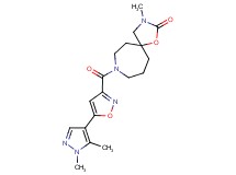 8-{[5-(1,5-dimethyl-1H-pyrazol-4-yl)-3-isoxazolyl]carbonyl}-3-methyl-1-oxa-3,8-diazaspiro[4.6]undecan-2-one