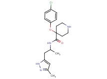 4-(4-chlorophenoxy)-N-[1-methyl-2-(3-methyl-1H-pyrazol-5-yl)ethyl]-4-piperidinecarboxamide hydrochloride