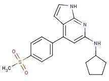 N-cyclopentyl-4-[4-(methylsulfonyl)phenyl]-1H-pyrrolo[2,3-b]pyridin-6-amine