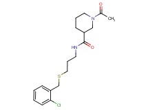 1-acetyl-N-{3-[(2-chlorobenzyl)thio]propyl}-3-piperidinecarboxamide