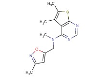 N,5,6-trimethyl-N-[(3-methylisoxazol-5-yl)methyl]thieno[2,3-d]pyrimidin-4-amine