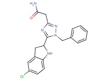 2-[1-benzyl-5-(5-chloro-2,3-dihydro-1H-indol-2-yl)-1H-1,2,4-triazol-3-yl]acetamide