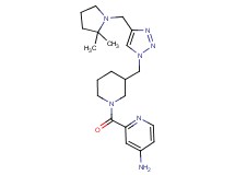 2-{[3-({4-[(2,2-dimethylpyrrolidin-1-yl)methyl]-1H-1,2,3-triazol-1-yl}methyl)piperidin-1-yl]carbonyl}pyridin-4-amine