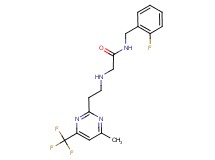 N-(2-fluorobenzyl)-2-({2-[4-methyl-6-(trifluoromethyl)pyrimidin-2-yl]ethyl}amino)acetamide