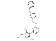 N-[(1-benzyl-3-pyrrolidinyl)methyl]-4-(1-ethyl-3,5-dimethyl-1H-pyrazol-4-yl)-2-pyrimidinamine
