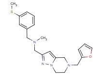 1-[5-(2-furylmethyl)-4,5,6,7-tetrahydropyrazolo[1,5-a]pyrazin-2-yl]-N-methyl-N-[3-(methylthio)benzyl]methanamine