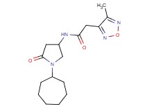 N-(1-cycloheptyl-5-oxo-3-pyrrolidinyl)-2-(4-methyl-1,2,5-oxadiazol-3-yl)acetamide