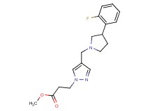 methyl 3-(4-{[3-(2-fluorophenyl)-1-pyrrolidinyl]methyl}-1H-pyrazol-1-yl)propanoate