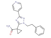 1-[1-(2-phenylethyl)-3-pyridin-4-yl-1H-1,2,4-triazol-5-yl]cyclopropanecarboxamide