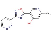 2-methyl-5-[3-(3-pyridazinyl)-1,2,4-oxadiazol-5-yl]-4-pyridinol