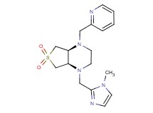 (4aS*,7aR*)-1-[(1-methyl-1H-imidazol-2-yl)methyl]-4-(2-pyridinylmethyl)octahydrothieno[3,4-b]pyrazine 6,6-dioxide