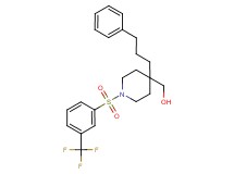 (4-(3-phenylpropyl)-1-{[3-(trifluoromethyl)phenyl]sulfonyl}-4-piperidinyl)methanol
