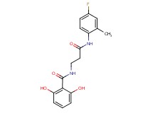 N-{3-[(4-fluoro-2-methylphenyl)amino]-3-oxopropyl}-2,6-dihydroxybenzamide