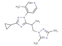 4-{3-cyclopropyl-5-[2-(3,5-dimethyl-1H-1,2,4-triazol-1-yl)-1-methylethyl]-1H-1,2,4-triazol-1-yl}-3-methylpyridine
