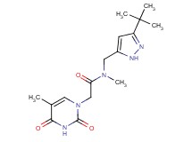 N-[(3-tert-butyl-1H-pyrazol-5-yl)methyl]-N-methyl-2-(5-methyl-2,4-dioxo-3,4-dihydropyrimidin-1(2H)-yl)acetamide