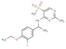 N-[1-(4-ethoxy-3-fluorophenyl)ethyl]-2-methyl-5-(methylsulfonyl)pyrimidin-4-amine
