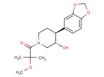 (3S*,4S*)-4-(1,3-benzodioxol-5-yl)-1-(2-methoxy-2-methylpropanoyl)piperidin-3-ol