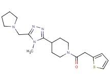 4-[4-methyl-5-(pyrrolidin-1-ylmethyl)-4H-1,2,4-triazol-3-yl]-1-(2-thienylacetyl)piperidine