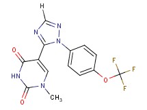 1-methyl-5-{1-[4-(trifluoromethoxy)phenyl]-1H-1,2,4-triazol-5-yl}pyrimidine-2,4(1H,3H)-dione