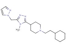 1-(2-cyclohexylethyl)-4-[4-methyl-5-(1H-pyrazol-1-ylmethyl)-4H-1,2,4-triazol-3-yl]piperidine